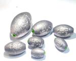 26PCS Egg Weights Egg Fishing Sinkers Lead Weights Catfish Weights Slide Sinkers for Fishing Line Assortment