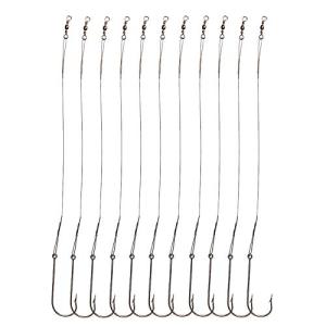 20pcs/Pack Fishing Hook Rigs Nylon-Coated Fishing Line Leader with Stainless Steel Fishing Hook