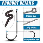 Aberdeen Fishing Hooks Kit 150pcs Long Shank Aberdeen Hooks Assorted Small Size Sharpened Live Bait Fishing Hook Set for Saltwater Freshwater Bass Catfish Trout Crappie Panfish