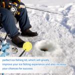 Gernie Ice Fishing Rod Reel Combo, 30 in Fiberglass Rod with Metal Reel, EVA Handle, Ultra-Light, Perfect for Walleye, Perch, Panfish