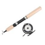 Gernie Ice Fishing Rod Reel Combo, 30 in Fiberglass Rod with Metal Reel, EVA Handle, Ultra-Light, Perfect for Walleye, Perch, Panfish