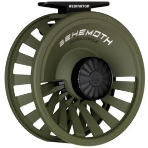 Redington Behemoth Fly Fishing Reel, Multipurpose Fly Reel for Freshwater and Saltwater, Large Arbor and Adjustable Drag, O.D. Green, 5/6