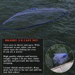 Drasry Saltwater Fishing Cast Net 3/8 and 1/4 Mesh with Heavy Duty Gray Sinker American Monofilament Fish Throw Net for Bait Trap 3FT 4FT 5FT 6FT 7FT 8FT 9FT Radius 3/8, 3FT Radius /90cm