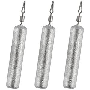 Dr.Fish 50 Pack Fishing Drop Shot Weights Lead Fishing Weights Pencil Skinny Sinkers with Barrel Swivels for Freshwater Bass Fishing 3/16oz