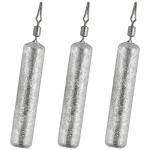 Dr.Fish 50 Pack Fishing Drop Shot Weights Lead Fishing Weights Pencil Skinny Sinkers with Barrel Swivels for Freshwater Bass Fishing 3/16oz