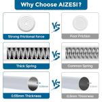 AIZESI Spring Tension Curtain Rods Short Tension Rod (White,17" to 28"-2Pcs)