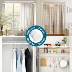 AIZESI Spring Tension Curtain Rods Short Tension Rod (White,17" to 28"-2Pcs)