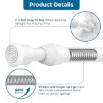 AIZESI Spring Tension Curtain Rods Short Tension Rod (White,17" to 28"-2Pcs)