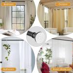 Haryaers Black Long Curtain Rod Tension Shower Curtain Rods 30 to 120 inch Adjustable Spring Heavy Duty Rods for Bathroom Windows Outdoor No Drill No Slip Spliced and Telescopic Design