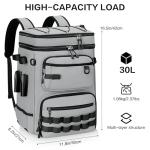 LGAG Fishing Tackle Backpack, Lightweight Waterproof Tackle Box Bag with Rod Holders for Saltwater & Freshwater Fishing, Gear and Equipment Storage, Outdoor Gift for Men