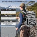 LGAG Fishing Tackle Backpack, Lightweight Waterproof Tackle Box Bag with Rod Holders for Saltwater & Freshwater Fishing, Gear and Equipment Storage, Outdoor Gift for Men