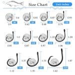 10PCS High-Carbon Steel Circle Hooks Barbed Fishing Hooks with Holes, Freshwater and Saltwater Fishing Hooks for Tuna, Catfish, Bass (3/0)