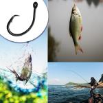 10PCS High-Carbon Steel Circle Hooks Barbed Fishing Hooks with Holes, Freshwater and Saltwater Fishing Hooks for Tuna, Catfish, Bass (3/0)