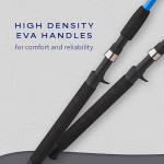 Shakespeare Tiger Casting Rod, 6'6" 2-Piece Fishing Rod, Tubular Fiberglass Rod Blank Construction, Comfortable and Durable EVA Handle