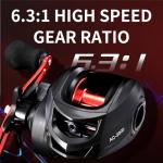 AC Baitcasting Reel Saltwater Freshwater Fishing Reels Max Drag 8KG Light Surf Cast Reel Baitcaster Reels (Right Hand)