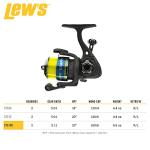 Lew's Crappie Thunder Spinning Fishing Reel, 2 Bearing System, Size 100 Reel, 5.1:1 Gear Ratio, Right or Left-Hand Retrieve, Crappie Thunder Green