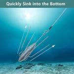 5 Pack Sputnik Sinker Long Tail Surf Fishing Weight Lead 3oz/4oz Saltwater Surf Fishing Catfish Beach Casting Sea Fishing Spider Sinker (4oz)