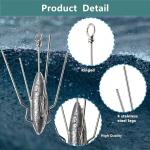 5 Pack Sputnik Sinker Long Tail Surf Fishing Weight Lead 3oz/4oz Saltwater Surf Fishing Catfish Beach Casting Sea Fishing Spider Sinker (4oz)