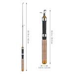 SHINEOFI 1Pc Mini Telescopic Fishing Rod – 25.6" Portable Pocket Fish Pole for Ice Fishing, Compact Collapsible Tackle Tool for Cold Weather Angling & Travel