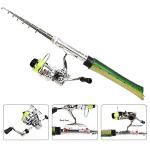 PiscatorZone Pen Fishing Pole 55 Inch Mini Pocket Fishing Rod Travel Fishing Rod Set for Ice Fly Fishing Sea Saltwater Freshwater