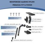 EDSRDPLT Universal Kayak Fish Finder Mount with Transducer Arm Adjustable 9–14” Tool-Free Rail Installation – Fish Finder Bracket for Kayaks, SUPs & Small Boats