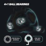 RUNCL Merced II Spinning Reel – 5.2:1 Gear Ratio, Max Drag 22.05 LB, Lightweight, Interchangeable Left/Right Hand, Ideal for Freshwater & Saltwater, Available in 2000, 3000, 4000, 5000 Models