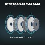 RUNCL Merced II Spinning Reel – 5.2:1 Gear Ratio, Max Drag 22.05 LB, Lightweight, Interchangeable Left/Right Hand, Ideal for Freshwater & Saltwater, Available in 2000, 3000, 4000, 5000 Models