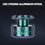 RUNCL Merced II Spinning Reel – 5.2:1 Gear Ratio, Max Drag 22.05 LB, Lightweight, Interchangeable Left/Right Hand, Ideal for Freshwater & Saltwater, Available in 2000, 3000, 4000, 5000 Models