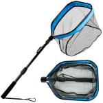 Floating Fishing Net for Steelhead, Salmon, Fly, Kayak, Bass,Trout Fishing, Catfish, Rubber Fish Net for Easy Catch & Release,Fishing Gear with Telescoping Handle Easy Transportation & Storage