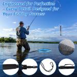 Floating Fishing Net for Steelhead, Salmon, Fly, Kayak, Bass,Trout Fishing, Catfish, Rubber Fish Net for Easy Catch & Release,Fishing Gear with Telescoping Handle Easy Transportation & Storage