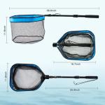 Floating Fishing Net for Steelhead, Salmon, Fly, Kayak, Bass,Trout Fishing, Catfish, Rubber Fish Net for Easy Catch & Release,Fishing Gear with Telescoping Handle Easy Transportation & Storage