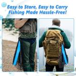 Floating Fishing Net for Steelhead, Salmon, Fly, Kayak, Bass,Trout Fishing, Catfish, Rubber Fish Net for Easy Catch & Release,Fishing Gear with Telescoping Handle Easy Transportation & Storage
