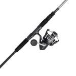PENN 9’ Pursuit IV 2-Piece Fishing Rod and Reel (Size 4000) Surf Spinning Combos, 9’, 2 Graphite Composite Fishing Rod with 5 Reel, Durable and Lightweight, Black/Silver