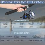 Tripquips Fishing Pole, Telescopic Fishing Rod and Reel Combo, 13+1BB Pre-Loaded Spinning Reel Combo with Fishing Pliers and Lip Gripper, 6.9FT Fishing Rod Combo(XT30 Blue)