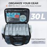 KastKing BaitSpace Fishing Tackle Bag With 4 Tackle Boxes & Removable Bait Binder, Water-Resistant Tackle Storage, Durable Fishing Gear, Adjustable Shoulder Strap