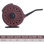 Semi-Automatic Fly Fishing Reel with Drag Adjustment Super Light Rapid Automatic Trigger System Graphite Nymph Fly Rod Reel for Freshwater Trout Fishing (Coffee)