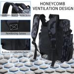 Fishing Tackle Backpack With Rod Holders, 45L Large Tackle Bag & Fishing Tackle Backpack for Fishing, Camping, Hiking,Camouflage