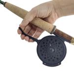 Semi-Automatic Fly Fishing Reel with Drag Adjustment Super Light Rapid Automatic Trigger System Graphite Nymph Fly Rod Reel for Freshwater Trout Fishing (Coffee)