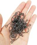 Inline Single Hook for Fishing Lure: 50pcs/Box Large Eye Fishing Hooks for Fishing Spoon Topwater Popper Treble Hook Replacement Size 8