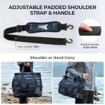 KastKing BaitSpace Fishing Tackle Bag With 4 Tackle Boxes & Removable Bait Binder, Water-Resistant Tackle Storage, Durable Fishing Gear, Adjustable Shoulder Strap