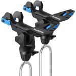 PLUSINNO 1/2/4 Pack Fishing Rod Holder for Ground, Upgraded Rod Holders for Bank Fishing, 360 Degree Adjustable Fishing Rod Holder Equipment, Fishing Gear Gifts for Men.
