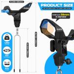 PLUSINNO 1/2/4 Pack Fishing Rod Holder for Ground, Upgraded Rod Holders for Bank Fishing, 360 Degree Adjustable Fishing Rod Holder Equipment, Fishing Gear Gifts for Men.
