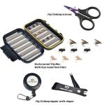 MASTER LOGIC Stealth Fly Fishing Rod Combo Starter Kit, 30T Carbon Fiber Graphite Fly Rods with Die-cast Aluminum Reel and Fly Fishing Accessories(7FT 3/4WT 4PCS)