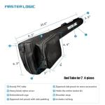 MASTER LOGIC Stealth Fly Fishing Rod Combo Starter Kit, 30T Carbon Fiber Graphite Fly Rods with Die-cast Aluminum Reel and Fly Fishing Accessories(7FT 3/4WT 4PCS)
