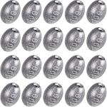 Sumind 20 Pieces Egg Sinkers Fishing Bass Weights Drop Egg Sinker Fishing Bottom Tackle Casting for Olive Freshwater Saltwater, 10g, 3/8oz