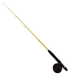 Eagle Claw PK66TF Pack-It Fly Combo, 6'6" Length, 1 Piece Telescopic. #3 Line Weight, Yellow Rod/Black Reel
