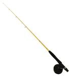 Eagle Claw PK66TF Pack-It Fly Combo, 6'6" Length, 1 Piece Telescopic. #3 Line Weight, Yellow Rod/Black Reel