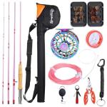 Sougayilang Fly Fishing Rod Reel Combo,Ultra Light Potable Fly Rod with Powerful Reel and Accessories Good Starter Kit 5/6