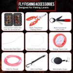 Sougayilang Fly Fishing Rod Reel Combo,Ultra Light Potable Fly Rod with Powerful Reel and Accessories Good Starter Kit 5/6