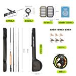 Master Logic Fly Fishing Rod and Reel Combo Starter Kit with Lightweight Fly Box Case & Fishing Flies and Die Cast Aluminum Reel, Carrying Case and Accessories, Fly Fishing Complete Starter Package